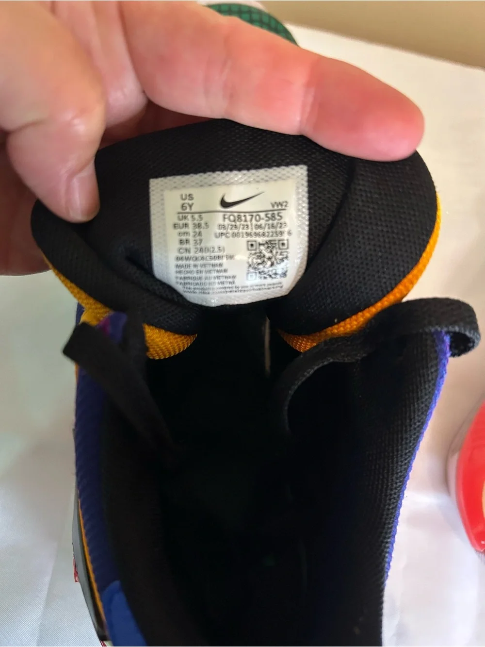 Nike Kids LeBron Multicolor Sneakers - Blue, Yellow, Green, Pink